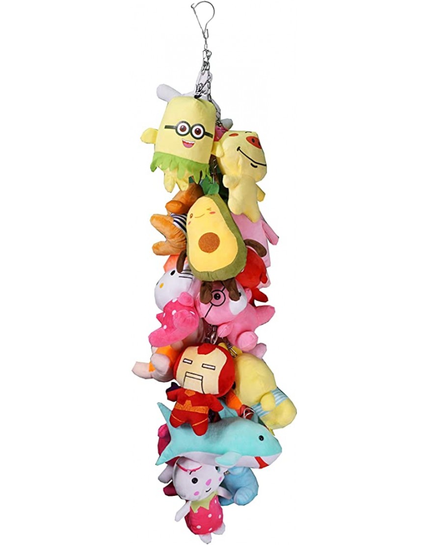 YANDIA Toy Chain Organizer Storage Hang Plush Toys With 20 Stainless Steel Clip 42 Inch （Need to assemble） - BR0RPQF52