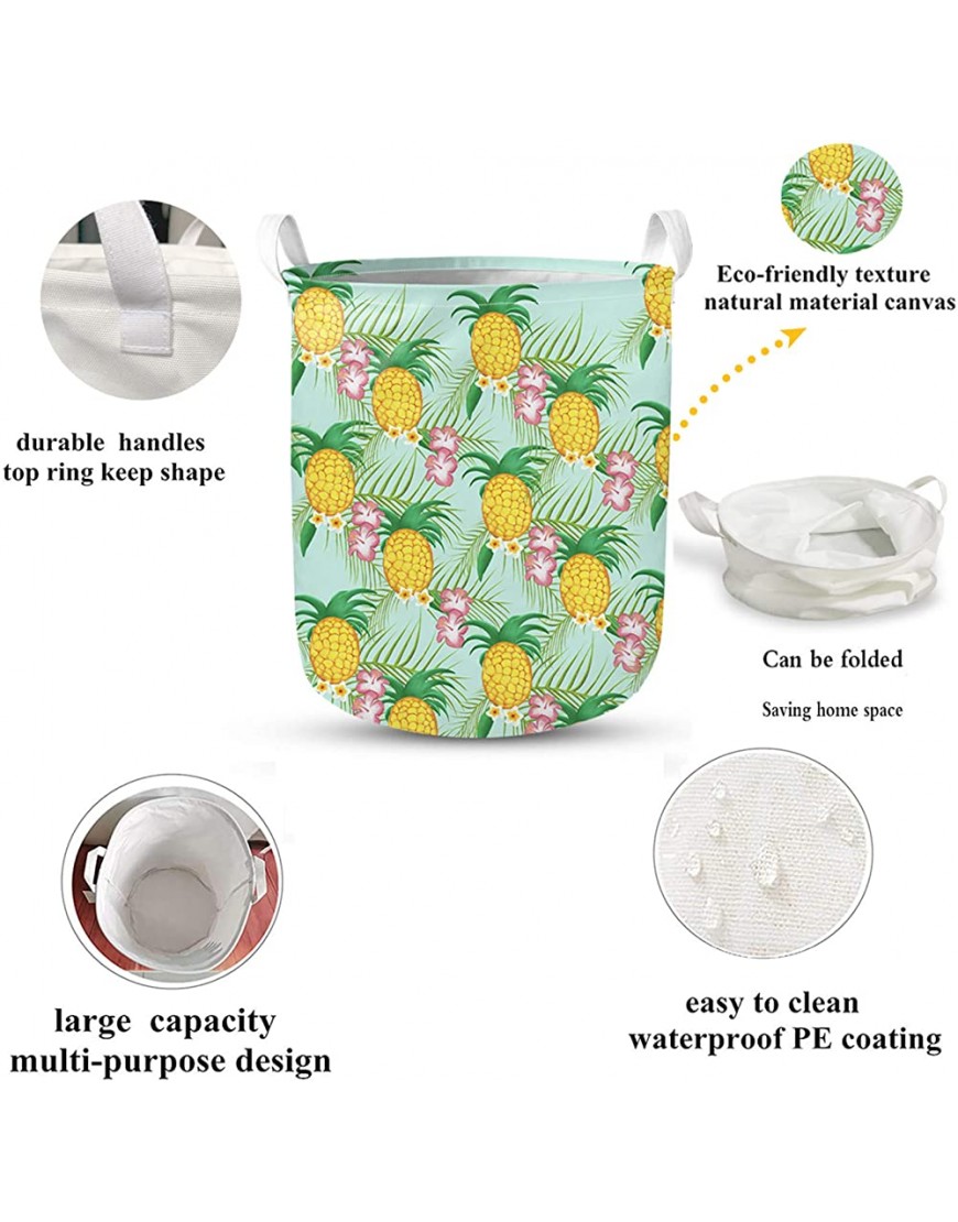 Babrukda Eco-Friendly Storage Basket,Collapsible Round Bin,Laundry Hamper,Bathroom Home Decor Baby Hamper Boxes Clothing Toys Underwear Organizer Collection Floral Sea Turtle Pink - BW1X3BDVN