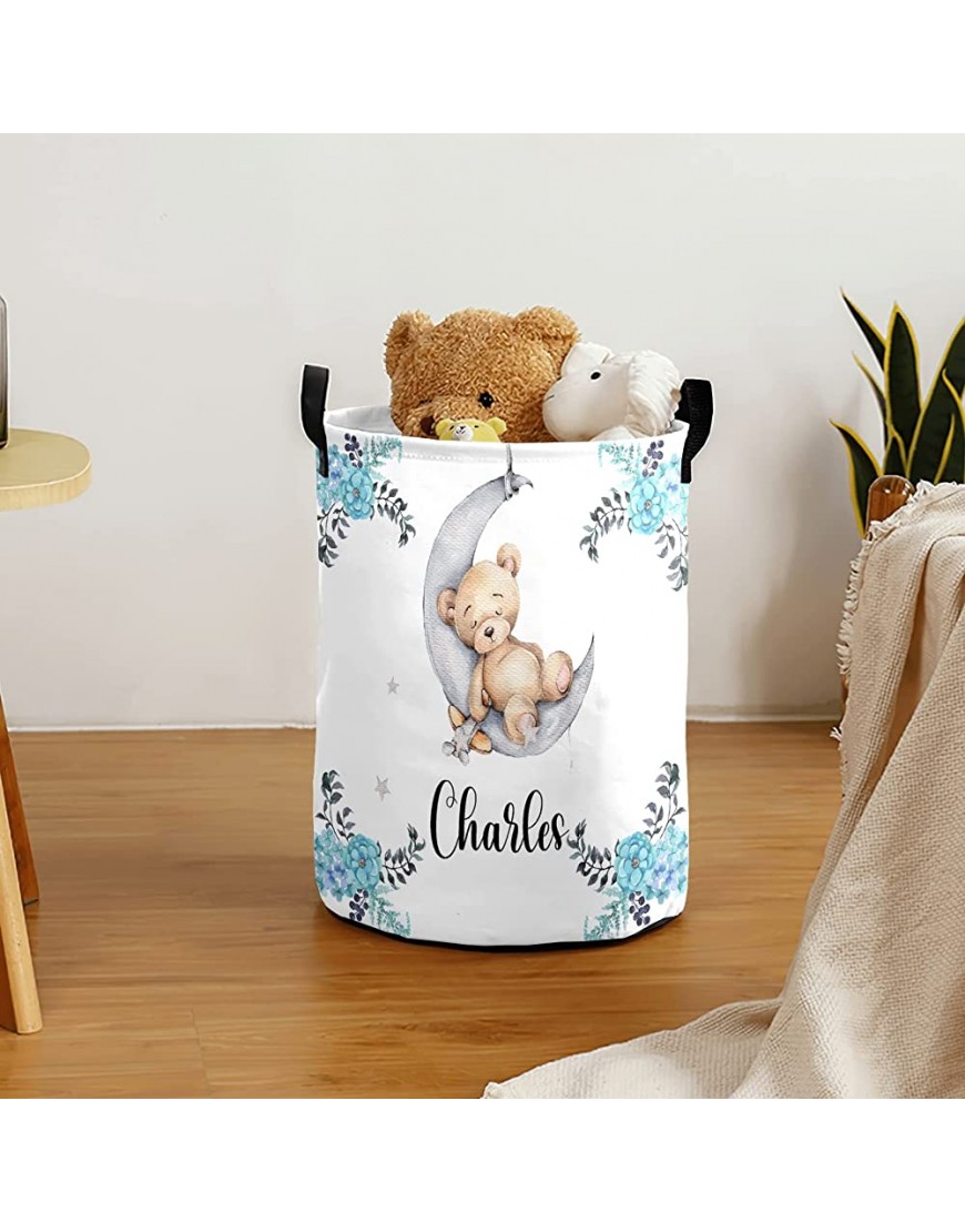 Custom Baby Laundry Basket Personalized Basket for Kids Laundry Hamper Personalized Collapsible Laundry Hamper Dirty Clothes Storage Basket with Handle for Bedroom Color 16 - B3Q1TD7WS