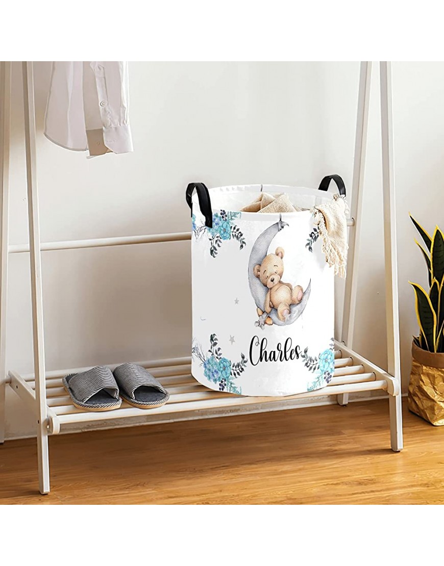 Custom Baby Laundry Basket Personalized Basket for Kids Laundry Hamper Personalized Collapsible Laundry Hamper Dirty Clothes Storage Basket with Handle for Bedroom Color 16 - BNXFAY9CO