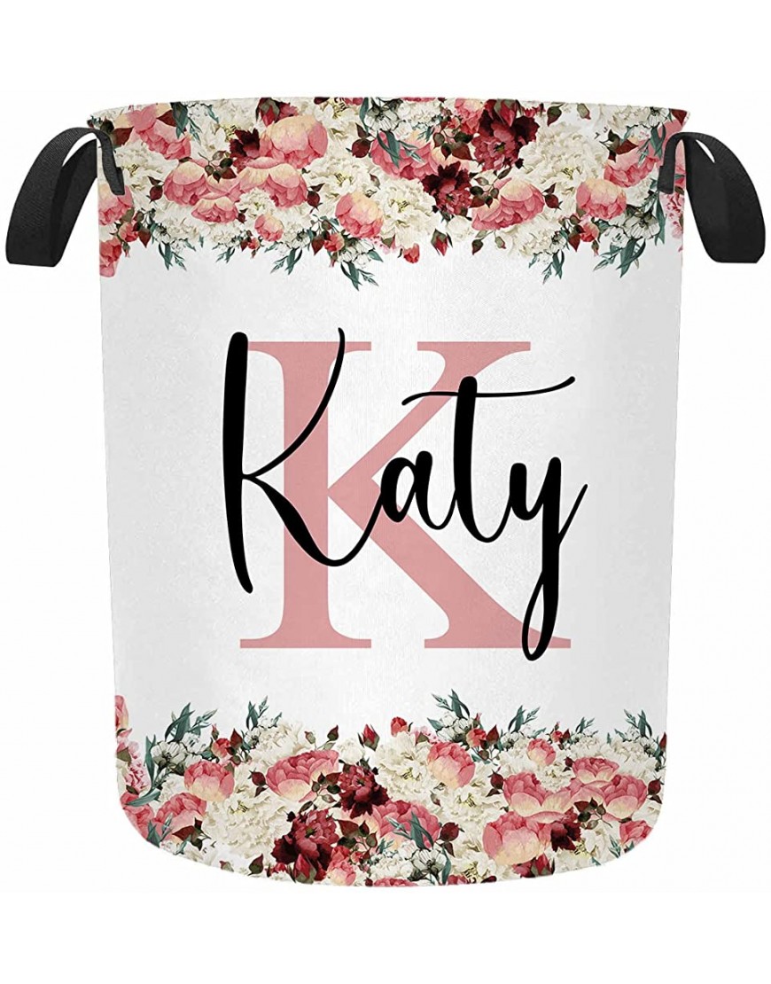 Customized Laundry Basket with Monogram & Name for School Season Gift,Personalized Waterproof Folding Washing Bin with Name Lightweight Hampers for Laundry Clothes Towels Toys - BO9HQI6W3