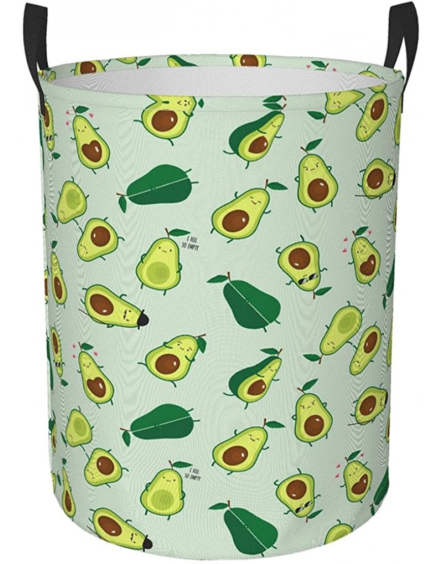 Foruidea Funny Avocado Laundry Basket,Laundry Hamper,Collapsible Storage Bin,Waterproof Oxford Fabric Clothes Baskets,Nursery Hamper For Home,Office,Dorm,Gift Basket - BY1F57SQK