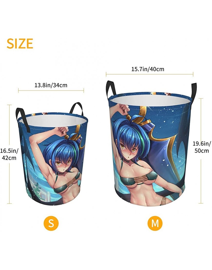 High School DxD Xenovia Quarta Anime Laundry Basket Large Fabric Dirty Clothes Hampers for Bedroom Nursery Baby Hamper Easy Carry Durable - B76HB6ZWG