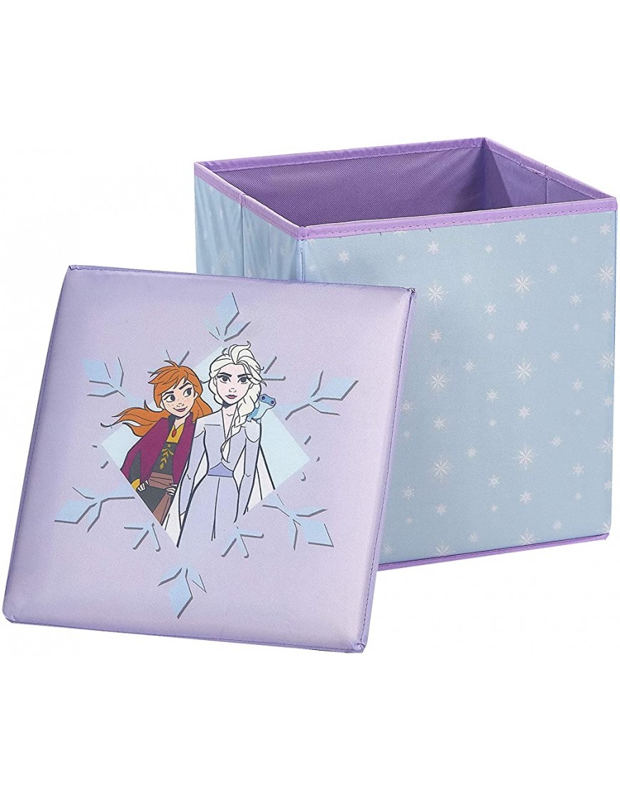 Idea Nuova Disney Frozen 2 3 Piece Collapsible Storage Set with Collapsible Ottoman Bin and Figural Dome Pop Up Hamper Blue - BG9X15C59