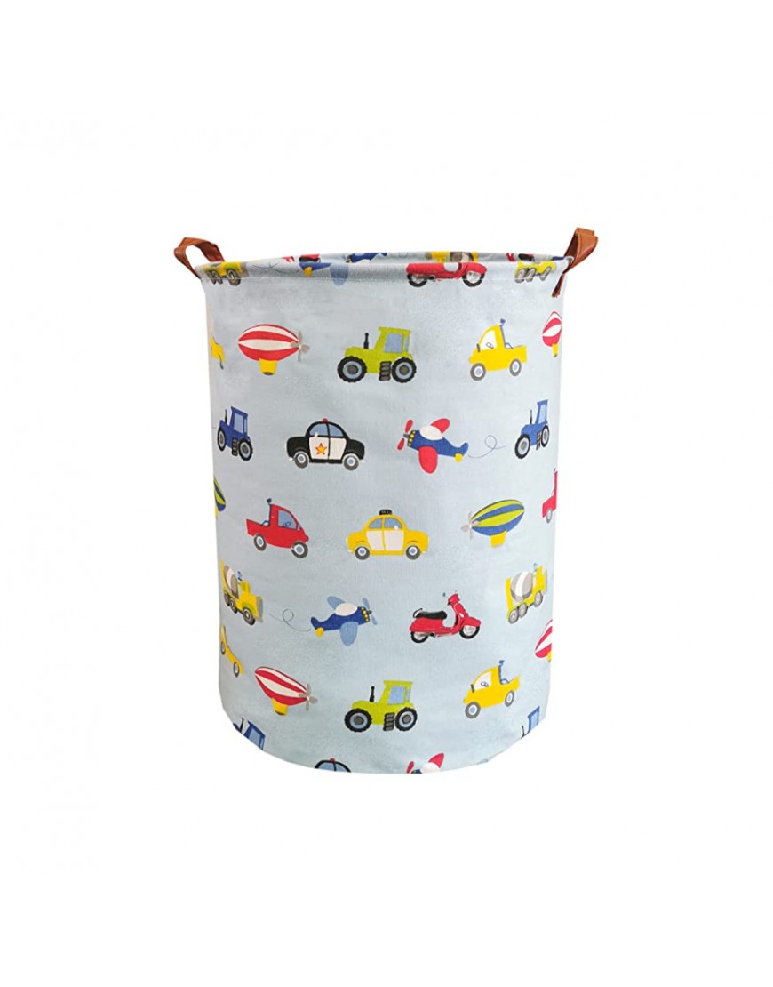INSLIKE Kids Laundry Basket Waterproof Collapsible Laundry Hamper Toy Box Storage Bin for Nursery Hamper Cloth Home Gift Basketblue cars - BDBD2R80E
