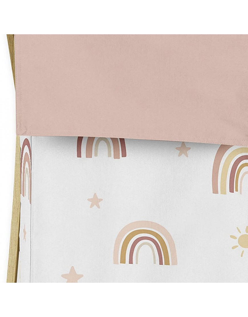 Sweet Jojo Designs Boho Rainbow Baby Kid Clothes Laundry Hamper Blush Pink Dusty Rose Gold Yellow Mauve Taupe Beige Tan Bohemian Stars Sun Celestial Vintage Sky - B1DXU9P1Q