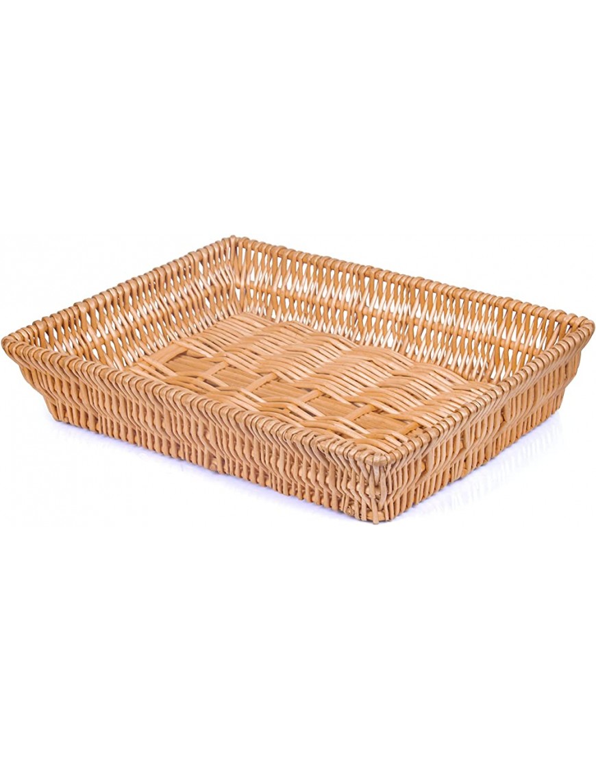 Rurality Empty Gift Basket to Fill Chocolate Nuts Coffee Cookies,Wicker Silverware Tray Basket for Breads Kitchen Drawer,Large - BRRUGAW2J