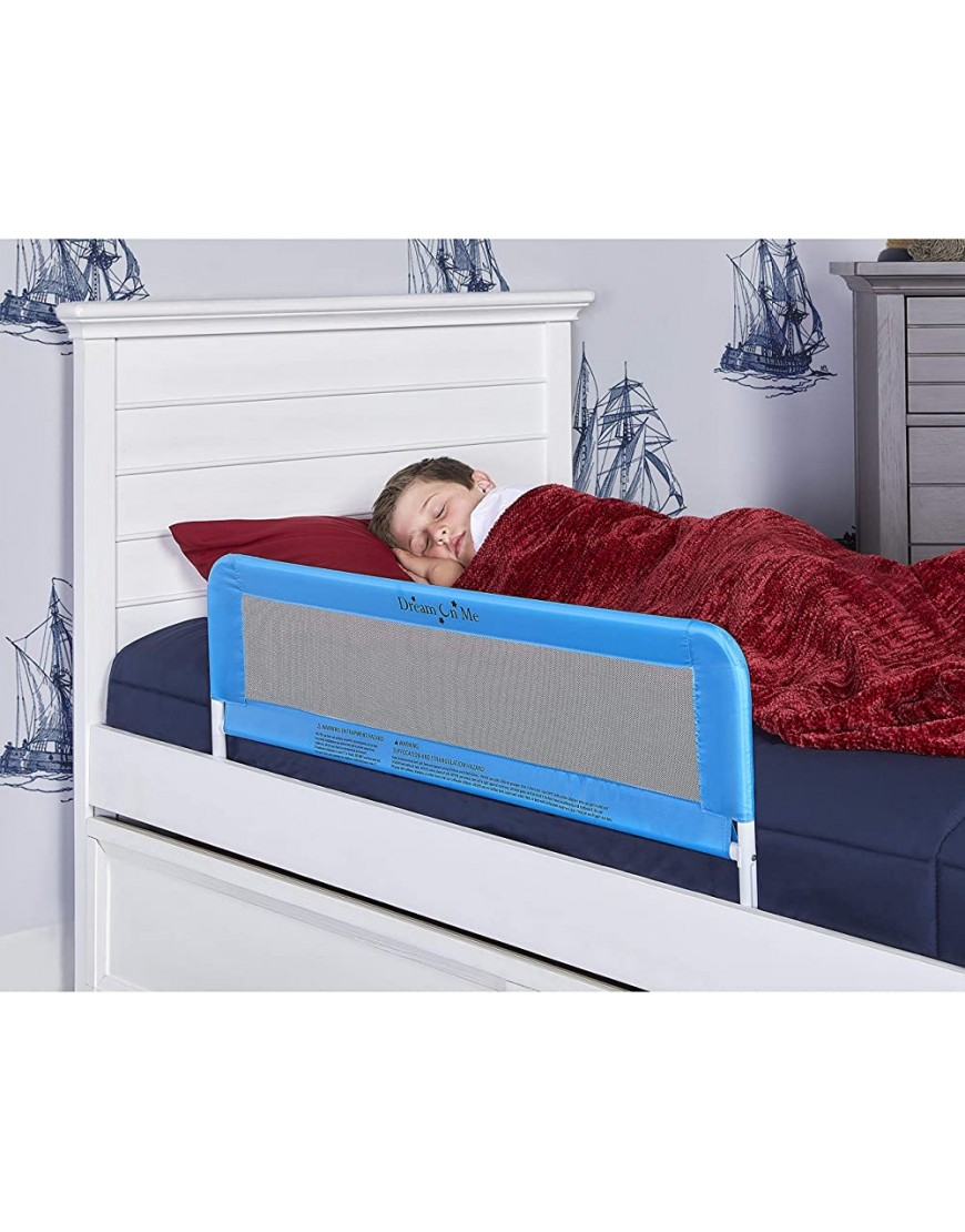 Dream On Me Adjustable Bed Rail Blue 40x4.5x1 Inch Pack of 1 - BGOBDCK0J