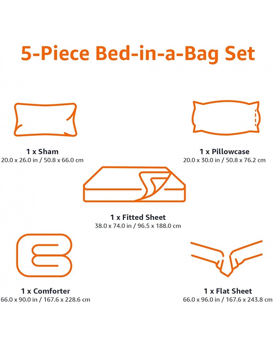 Basics Easy Care Super Soft Microfiber Kid's Bed-in-a-Bag Bedding Set Twin Purple Unicorns - BHFLOFPVK