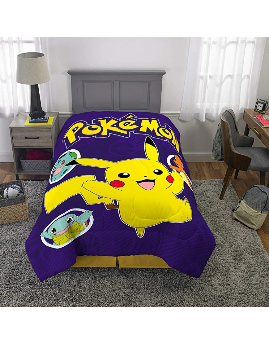 Franco Kids Bedding Super Soft Microfiber Comforter Twin Pokemon Pikachu - BAZE3N87M