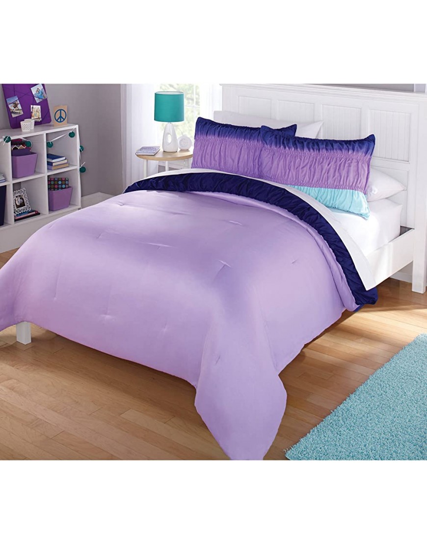 Heritage Kids Ruched 2 Piece Decorative Soft Comforter Set Twin, - BTHA5XA7R