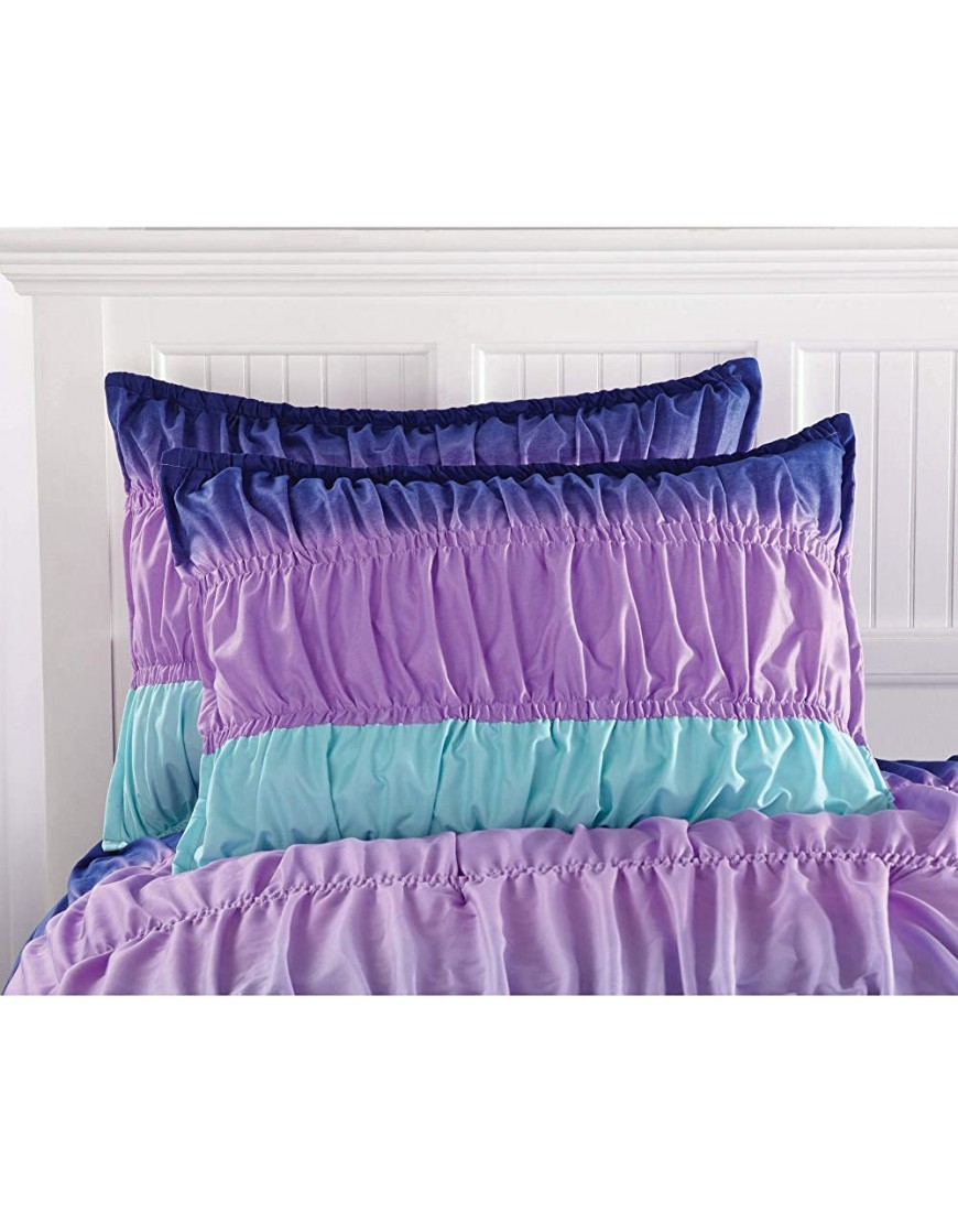 Heritage Kids Ruched 2 Piece Decorative Soft Comforter Set Twin, - BTHA5XA7R