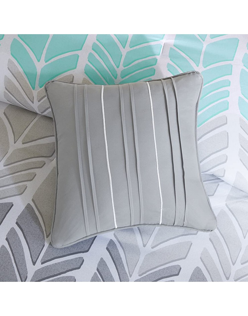 Intelligent Design Cozy Comforter Geometric Design Modern All Season Vibrant Color Bedding Set with Matching Sham Decorative Pillow Full Queen Adel Aqua 5 Piece - BBA9AVGG3
