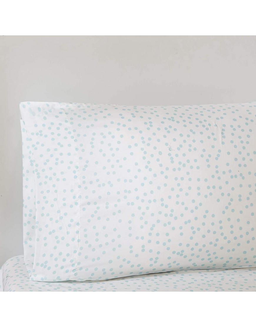 Intelligent Design Lorna Complete Bag Trendy Metallic Mermaid Scale Scallop Print Comforter with Polka Dots Sheet Set Teen Bedding for Girls Bedroom Twin Aqua ID10-1572 - BKT8L6G13