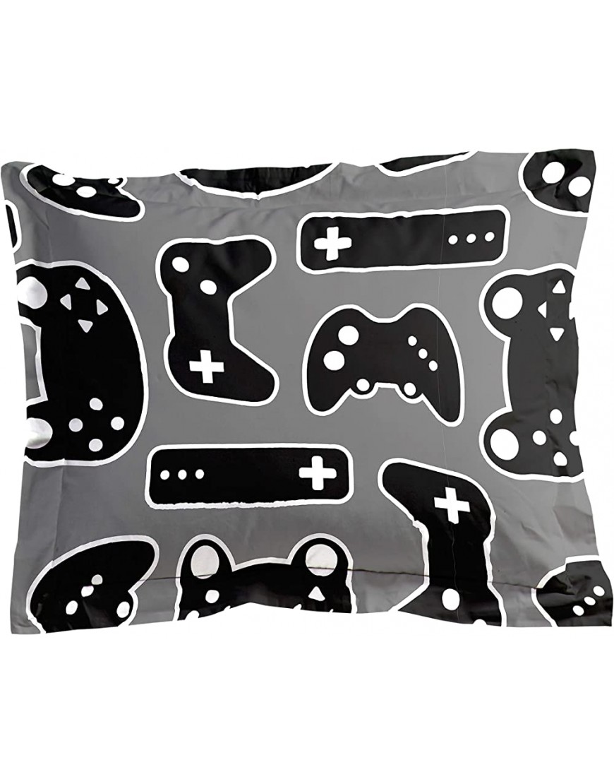 Jay Franco Trend Collector Game On Glow in The Dark Twin Comforter & Sham Set Super Soft Kids Bedding Features Video Game Contollers Fade Resistant Microfiber - BK2FBT9HS