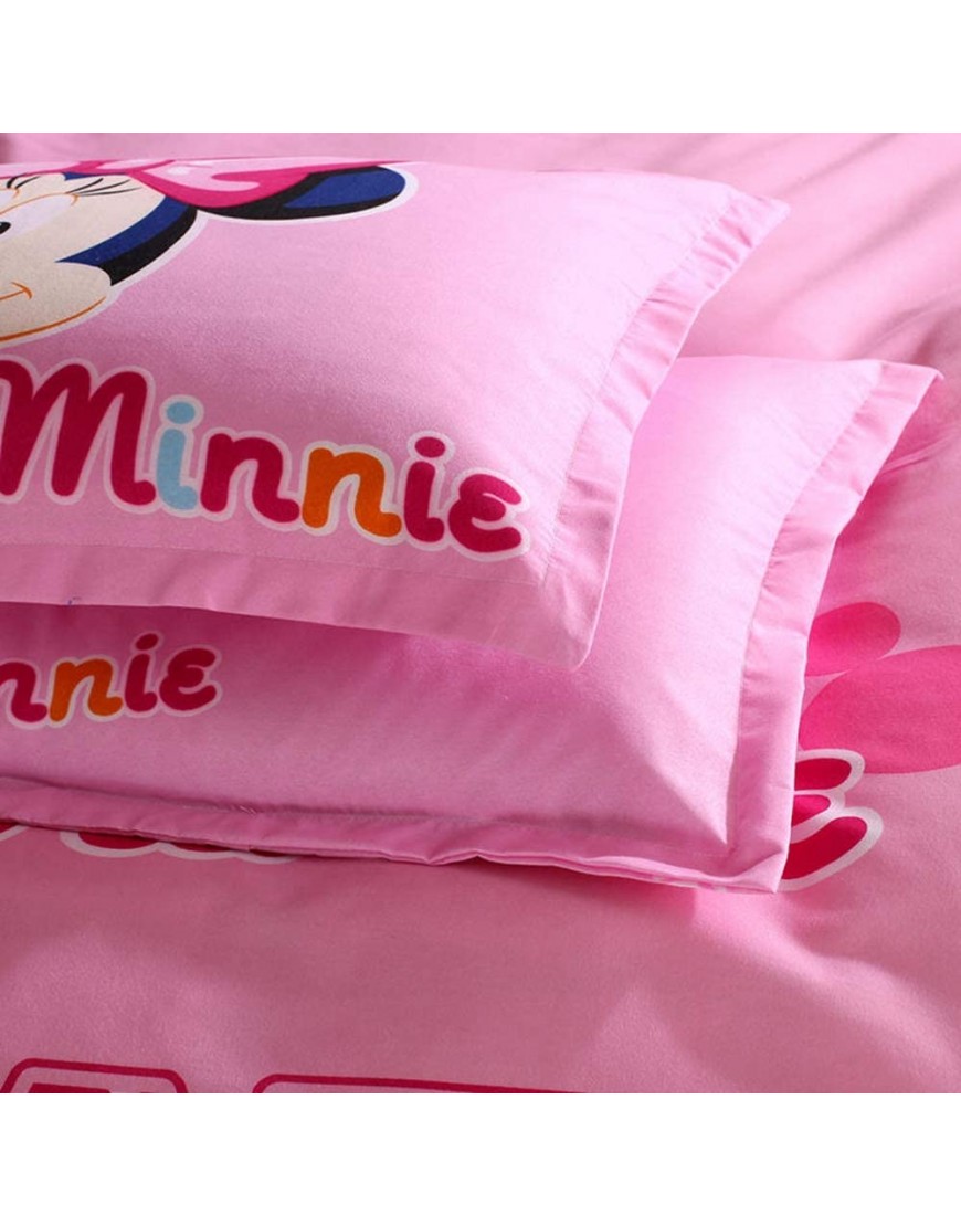 Kids Bedding Teen Comforter Set Girls Children Bed in a Bag Minnie Pink,Duvet Cover and Pillowcase and Flat Sheet and Duvet White,Full Queen Size,5 Piece - BTW8GNR6T