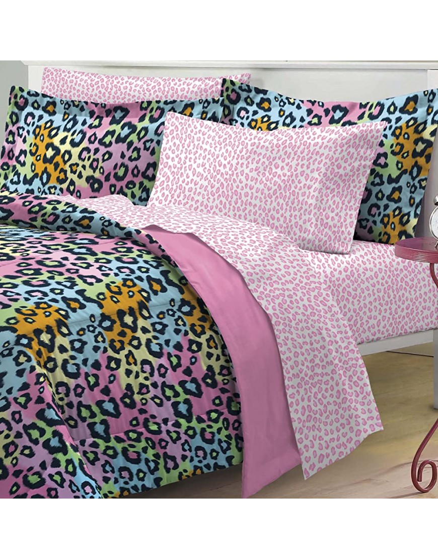 My Room Neon Leopard Ultra Soft Microfiber Girls Comforter Set Multi-Colored Twin Twin X-Large - BESKZA2KD