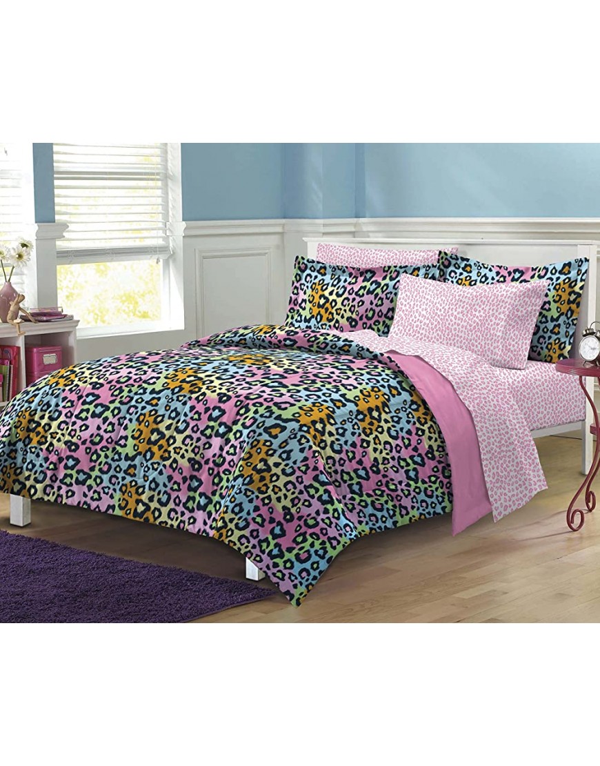 My Room Neon Leopard Ultra Soft Microfiber Girls Comforter Set Multi-Colored Twin Twin X-Large - BESKZA2KD