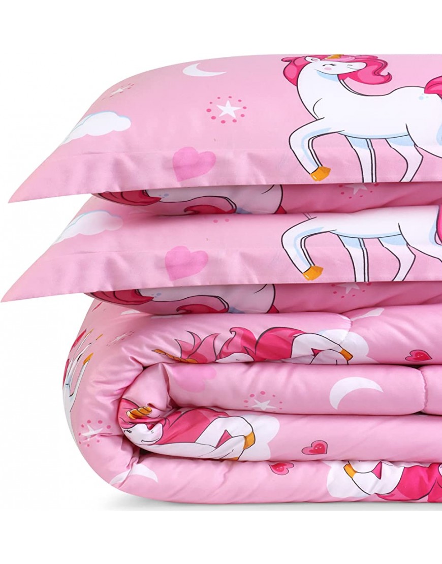 Utopia Bedding All Season Unicorn Comforter Set with 2 Pillow Cases 3 Piece Soft Brushed Microfiber Kids Bedding Set for Boys Girls – Machine Washable Twin Twin XL - BLIYEKIDW