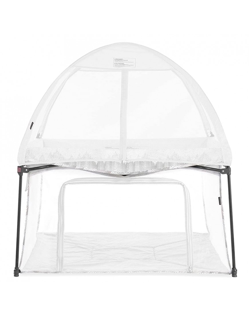 Dream On Me Ziggy Square Playpen with Canopy Dove White - BPSYDRQ1O