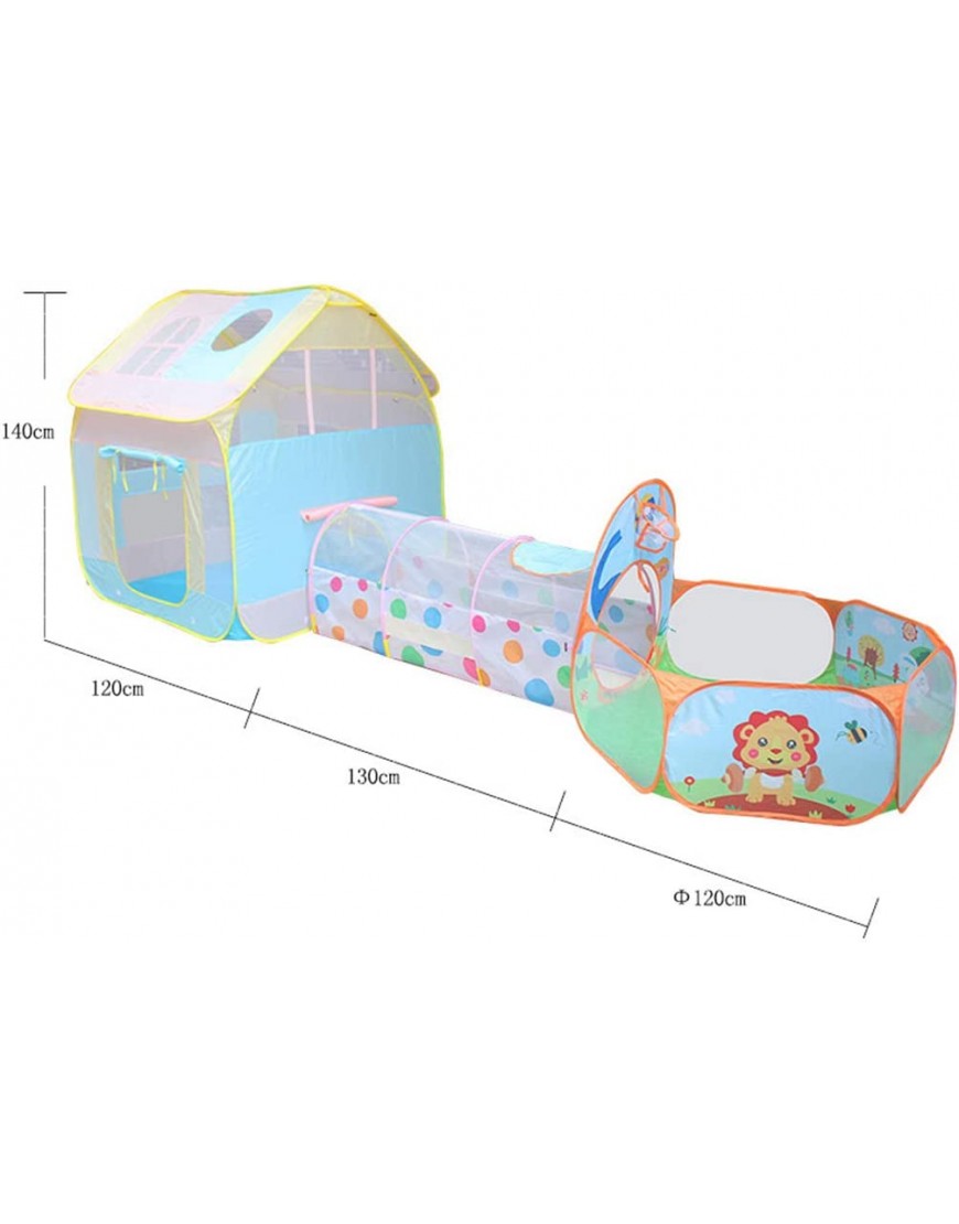 GQQ Home Children's Puzzle Game House Indoor Large Space Crawling Tunnel Children's Tent Game Fence Foldable Send Children's Gift Color : Blue - BS6A8C15O