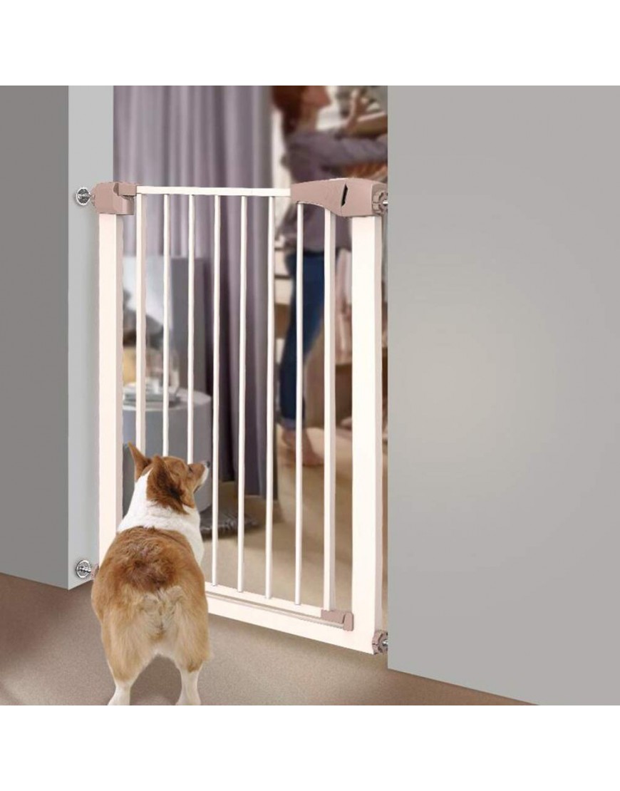 HAIZHEN Safety Metal Gate Extra-Wide Safety Pet Gate Pressure Fitted with Triple Lock and Bottom Security Stop Size : Width 82-89cm - B058CI0TD