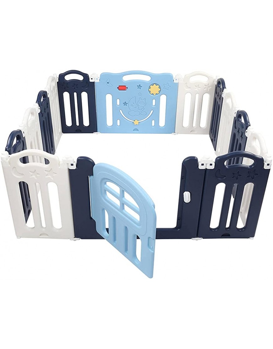 NA 14 Panel Moon Foldable Baby Safety Playground Indoor or Outdoor - BFWCQPZ3S