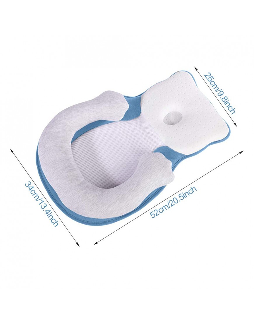 Portable Baby Bed Newborn Lounger Nest for Baby Sleep Positioning Comfortable Easy Cleaning Sleeping Lounger Baby Crib Baby Sleeper Bag Light Blue - B471BV2D6