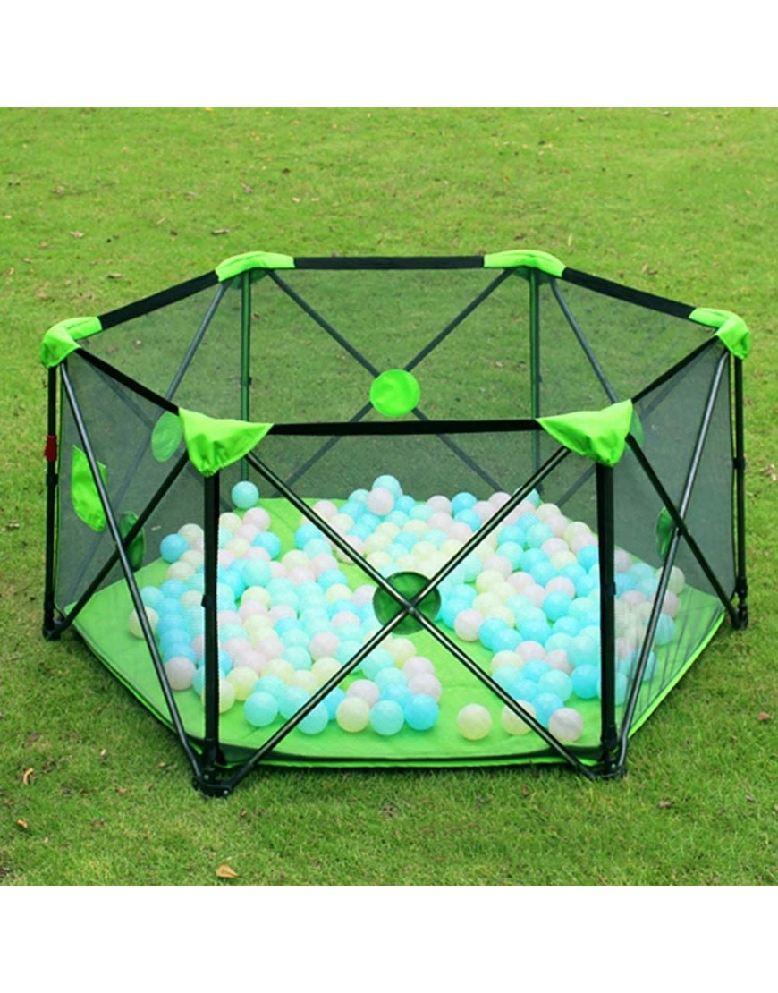 weilan NBgy Children's Playpen Baby Crawling Toddler Fence Indoor and Outdoor Playground Child Safety Fence Fast Folding Oxford Cloth Green 68cm Color : Green - BL2RQFJKW