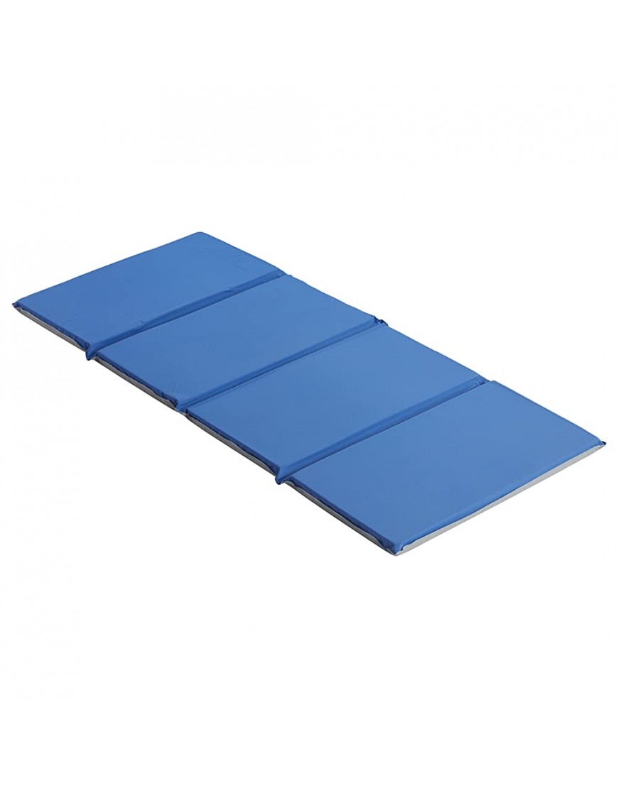 ECR4Kids Value 4-Fold Daycare Rest Mat,Blue Grey 1" Thick - BMFEQYIJP