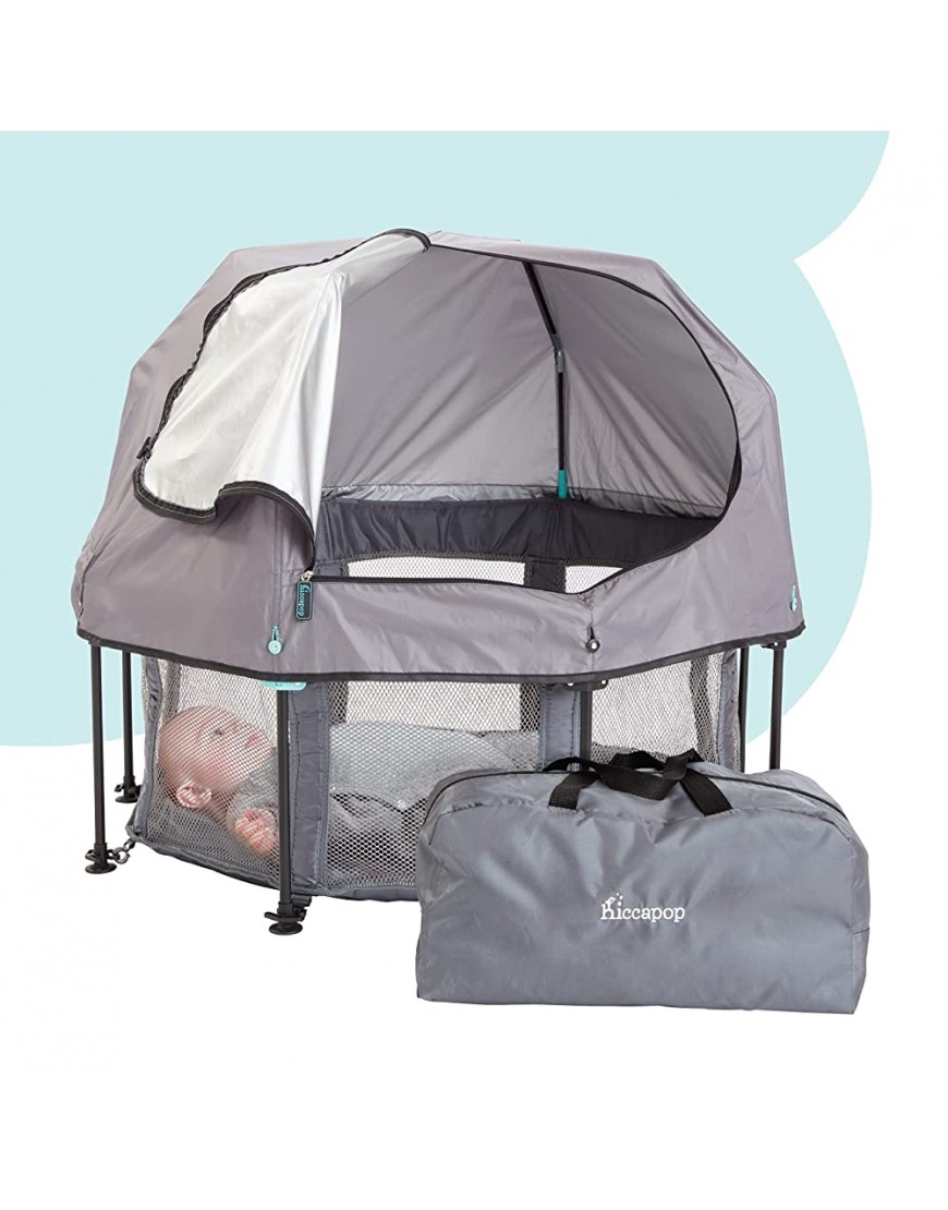 hiccapop MiniPod Baby Dome for On the Go | Travel Baby Tent for Beach Protects from Sun Wind Bugs | Lightweight Portable Baby Bed Baby Beach Tent for Baby | On the Go Baby Dome for Outside & Inside - BBKL85MV5