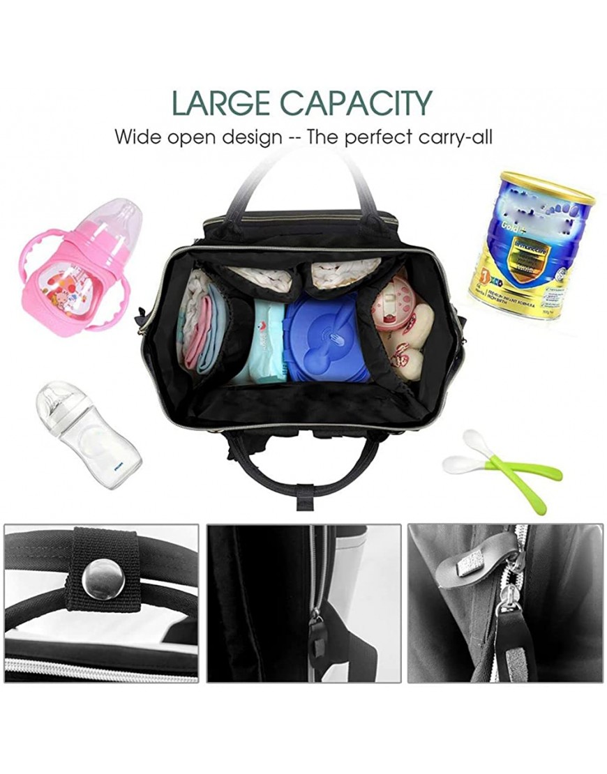Large Capacity Travel Backpack Howling Wolf Mummy Backpack Baby Diaper Bags For Mom Dad - BKD3106LW