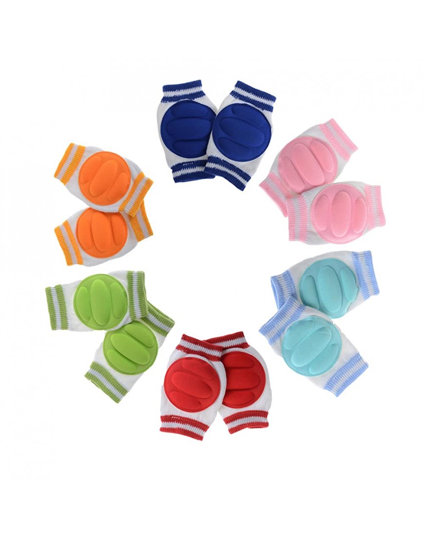 yantu Unisex-Baby Protective Knee Pads for Crawling with Cushion Anti-Slip Leg Warm Accessories Pair of 6 - BAWJLO6EB