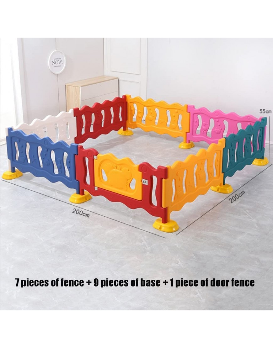 ZYYWX Baby Playpen Home Kindergarten Children's Fence with Lockable Door and 360 Degree Rotatable Base Child Safety Activity Centre Size : 7+1 Pieces - BD7DDT7HV
