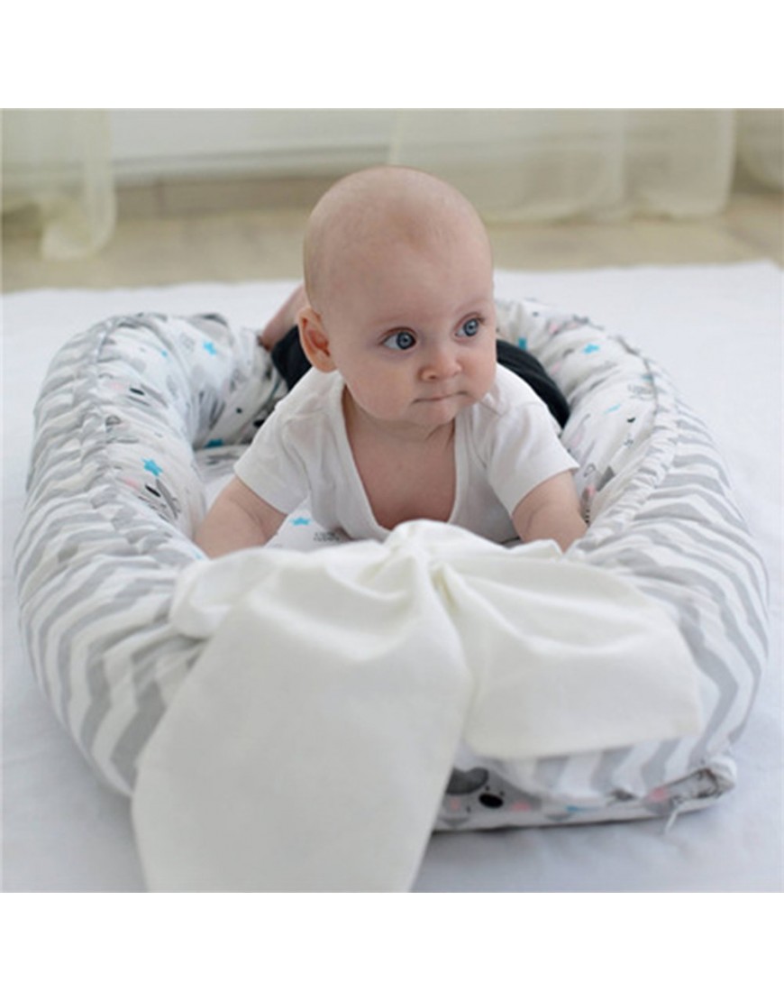 Baby Newborn Lounger,Portable Travel Bassinet for Bed,Breathable & Hypoallergenic Sleeping Crib for Newborn 0-12 Months Gray - BA06ZHI1P