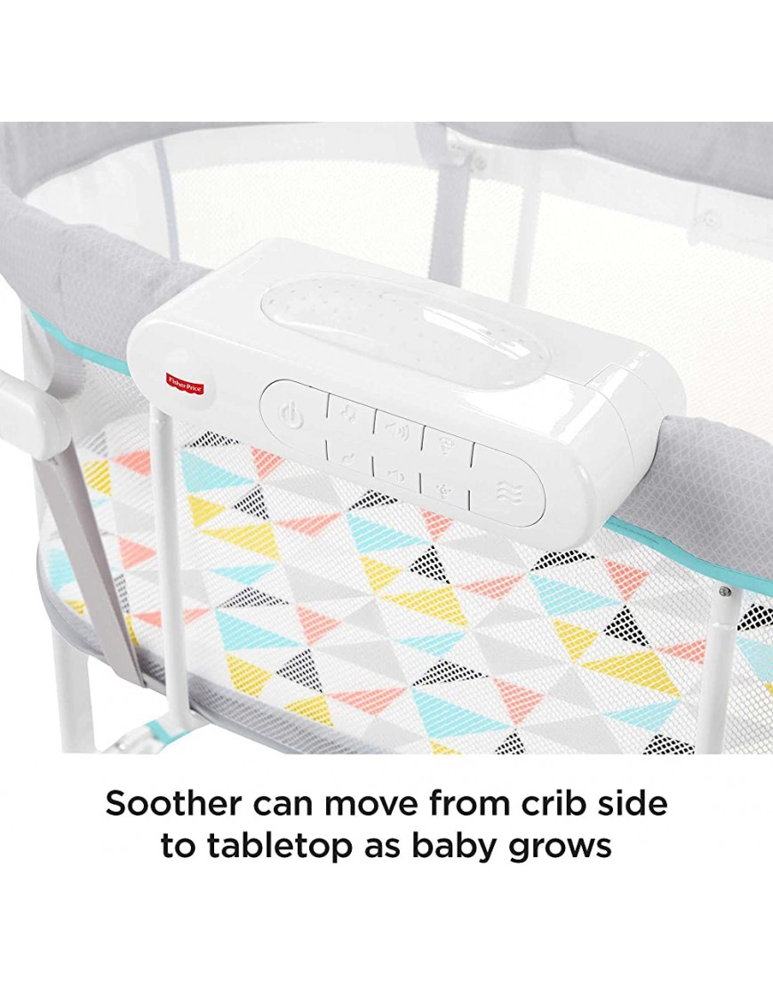 Fisher-Price Soothing Motions Bassinet Windmill Baby Cradle with sway Motion Light Projection Overhead Mobile Vibrations and Music - B3IAC2TKO