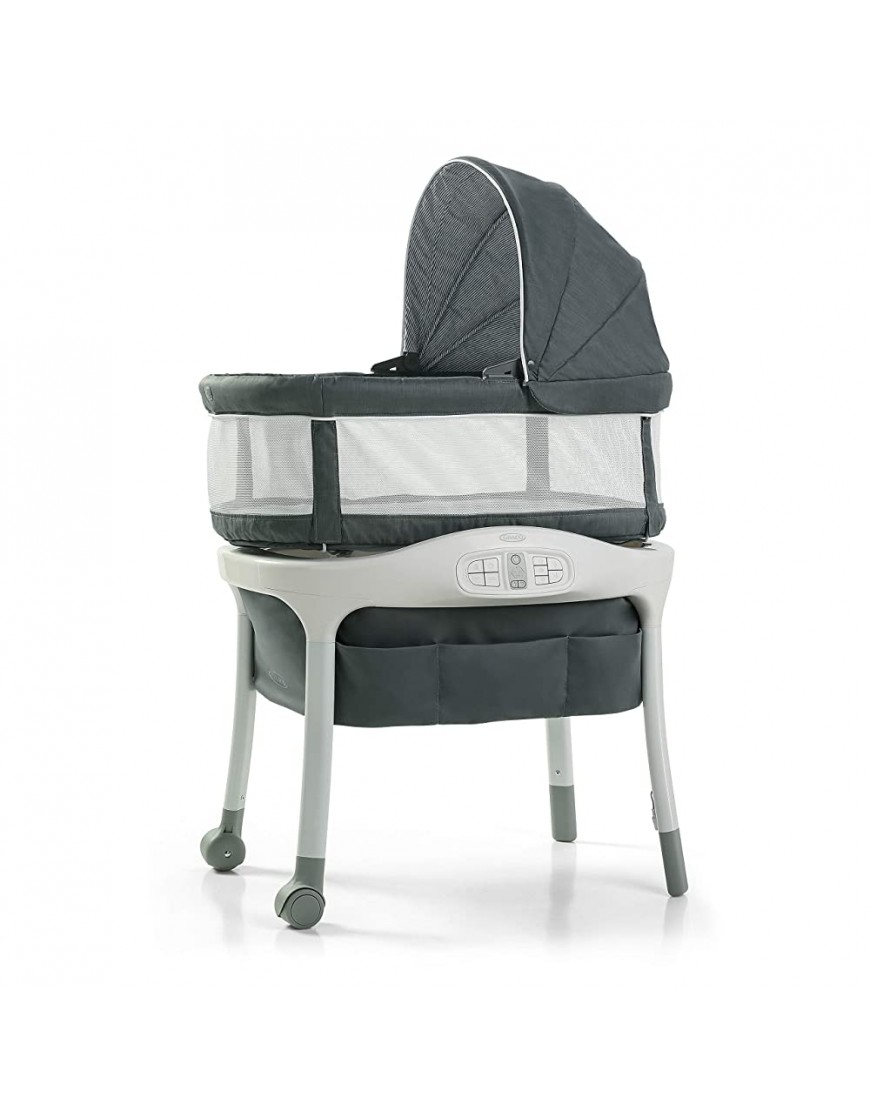 Graco Sense2Snooze Bassinet with Cry Detection Technology | Baby Bassinet Detects and Responds to Baby's Cries to Help Soothe Back to Sleep Ellison  19 D x 26 W x 41 H Inch Pack of 1 - B4JMZVZZL