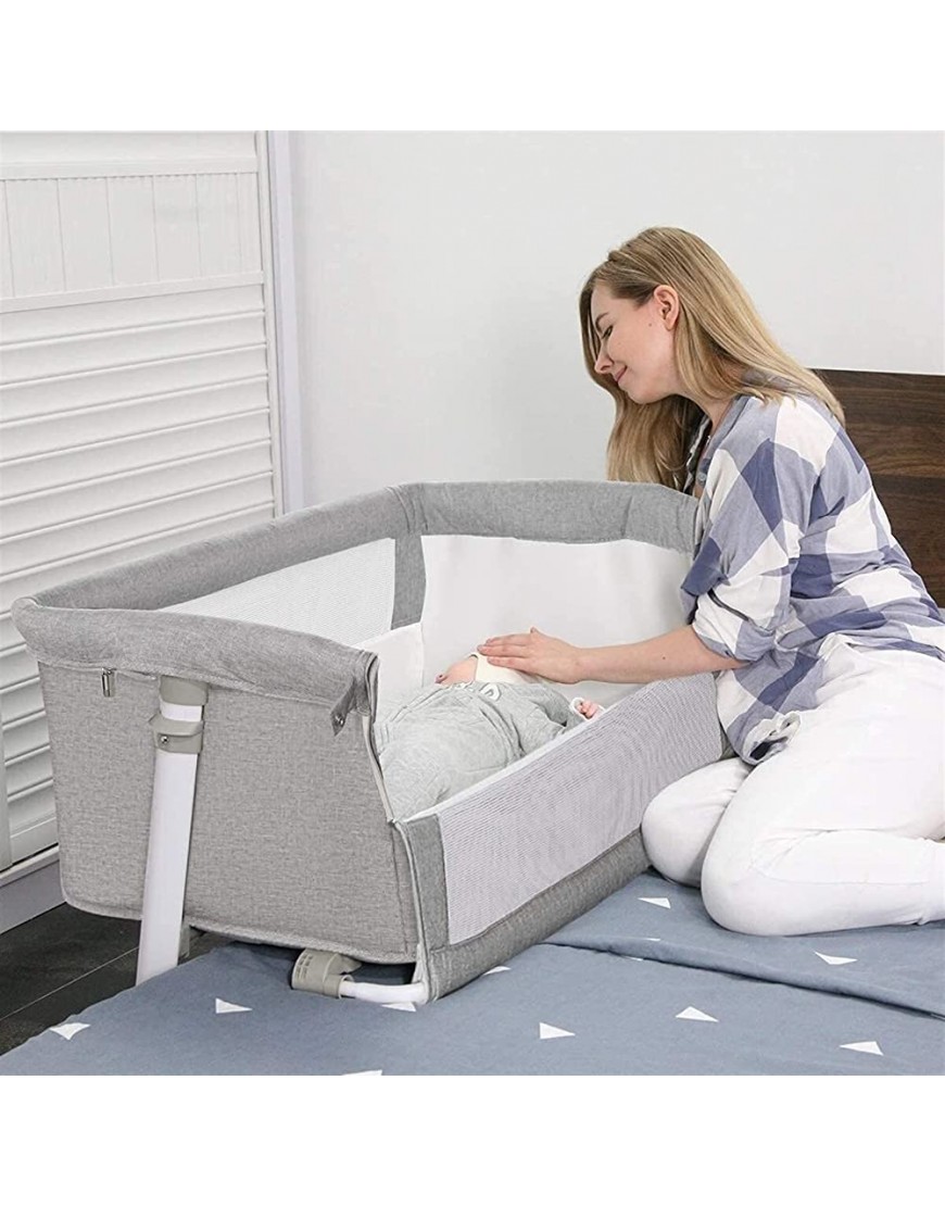 MingrXieh Baby Bassinet,Bedside Sleeper,Baby Bed to Bed,Babies Crib Bed Adjustable Portable Bed for Infant Baby Boy Baby Girl Newborn Light Grey Color : Brown - BM6UY7UVH