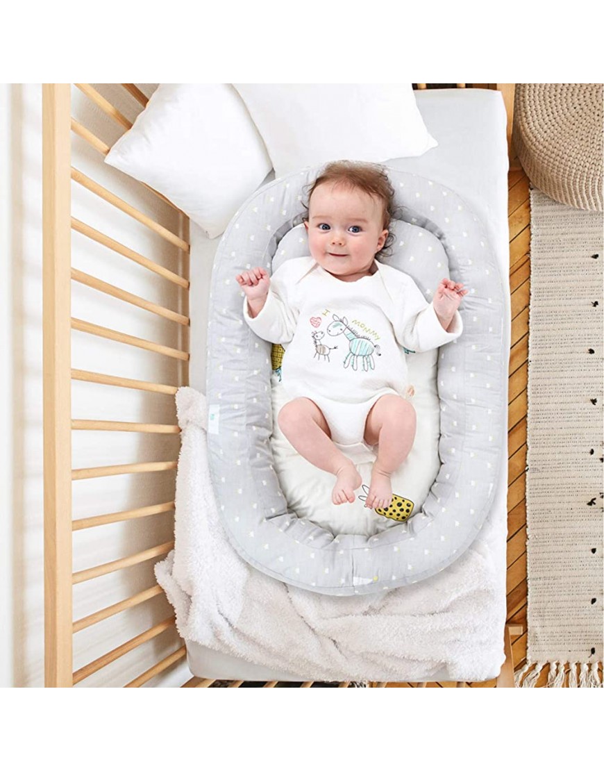 SH-RuiDu Baby Lounger Portable Newborn Crib Soft Breathable Infant Bed Co-Sleeping Bassinet Mattress for 0-1 Year Old Babies - BUVX4B2QD