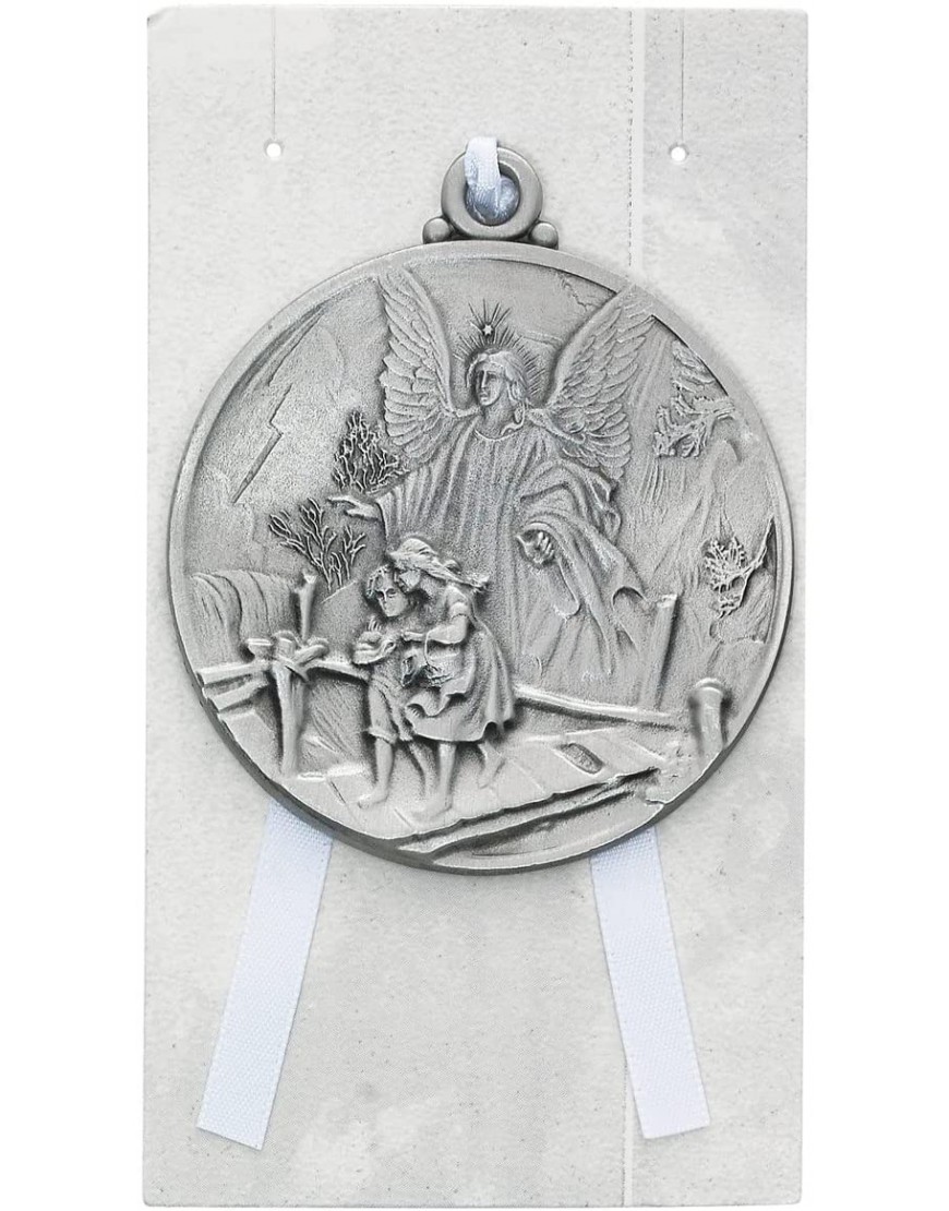 1 X McVan Inc. Guardian Angel Crib Medal 2-3 4 Overall Length Décor Gift Religious PW12-GA-MCVAN - BL983YD9P