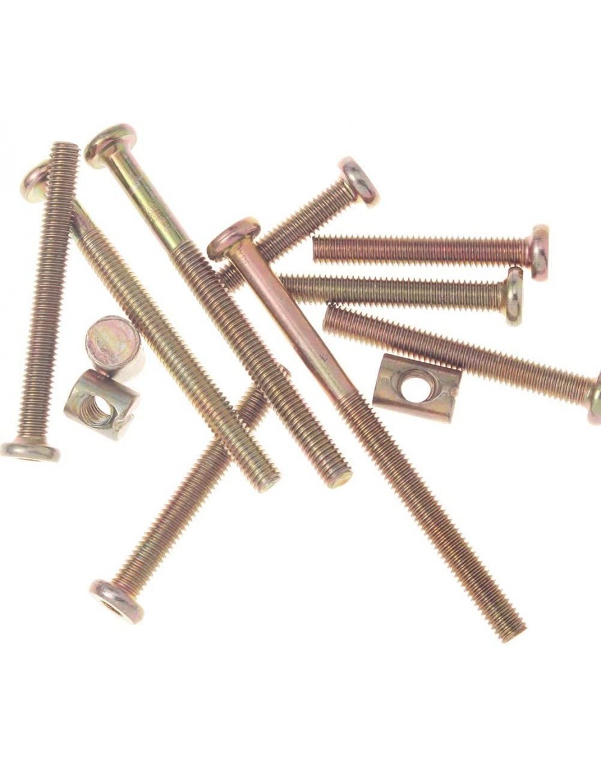 Baby Bed Crib Screws and Bolts Hardware Kit 16mm 20mm 30mm 40mm 45mm 50mm 55mm 70mm 75mm 85mm Bolts Barrel Nuts for Furniture Bunk Cot Crib Bed - BE2ZFU7SK