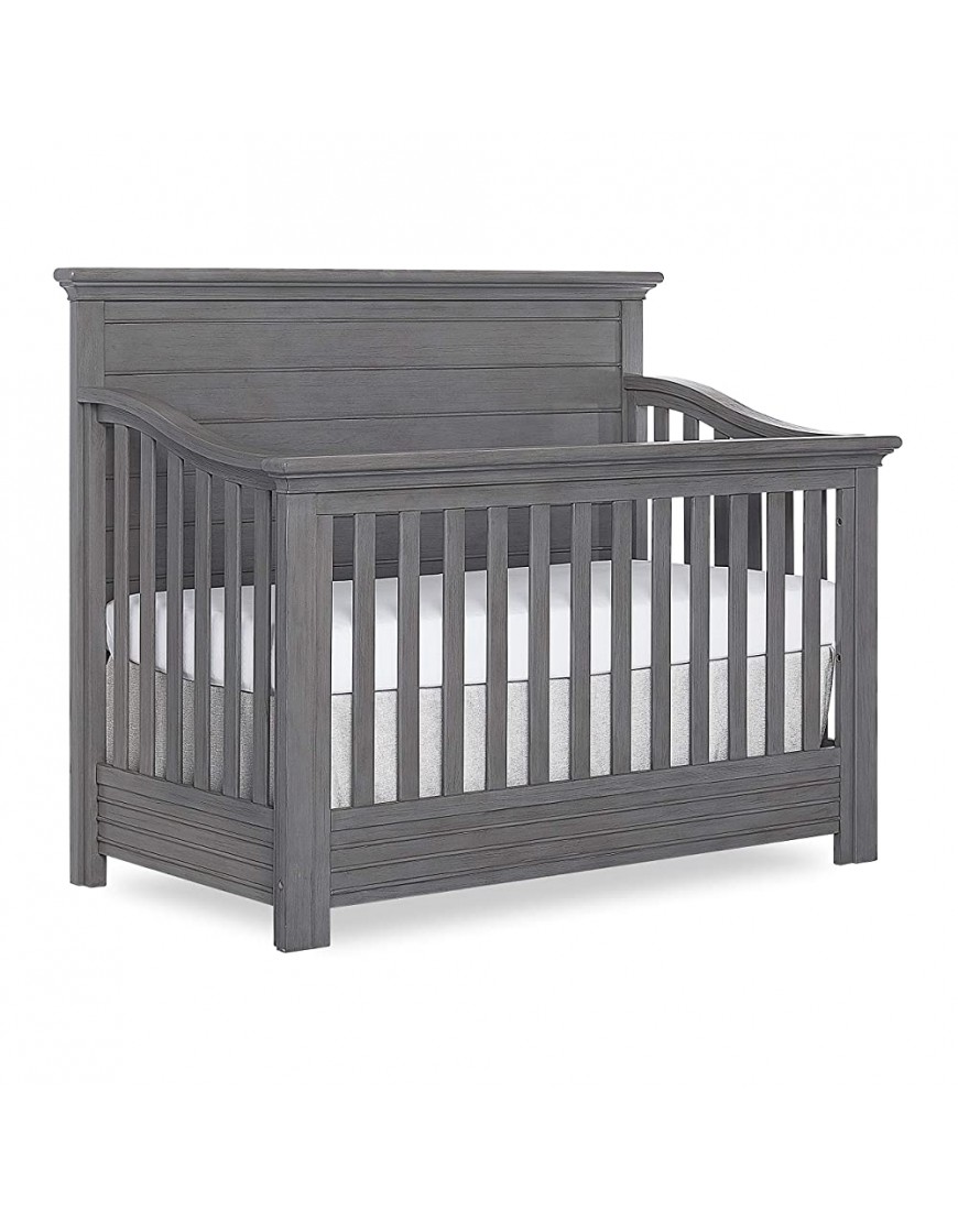 Evolur Waverly 5-in-1 Full Panel Convertible Crib in Rustic Grey Greenguard Gold Certified  58.75x31.25x46.5 Inch Pack of 1 - BIUMRARK6