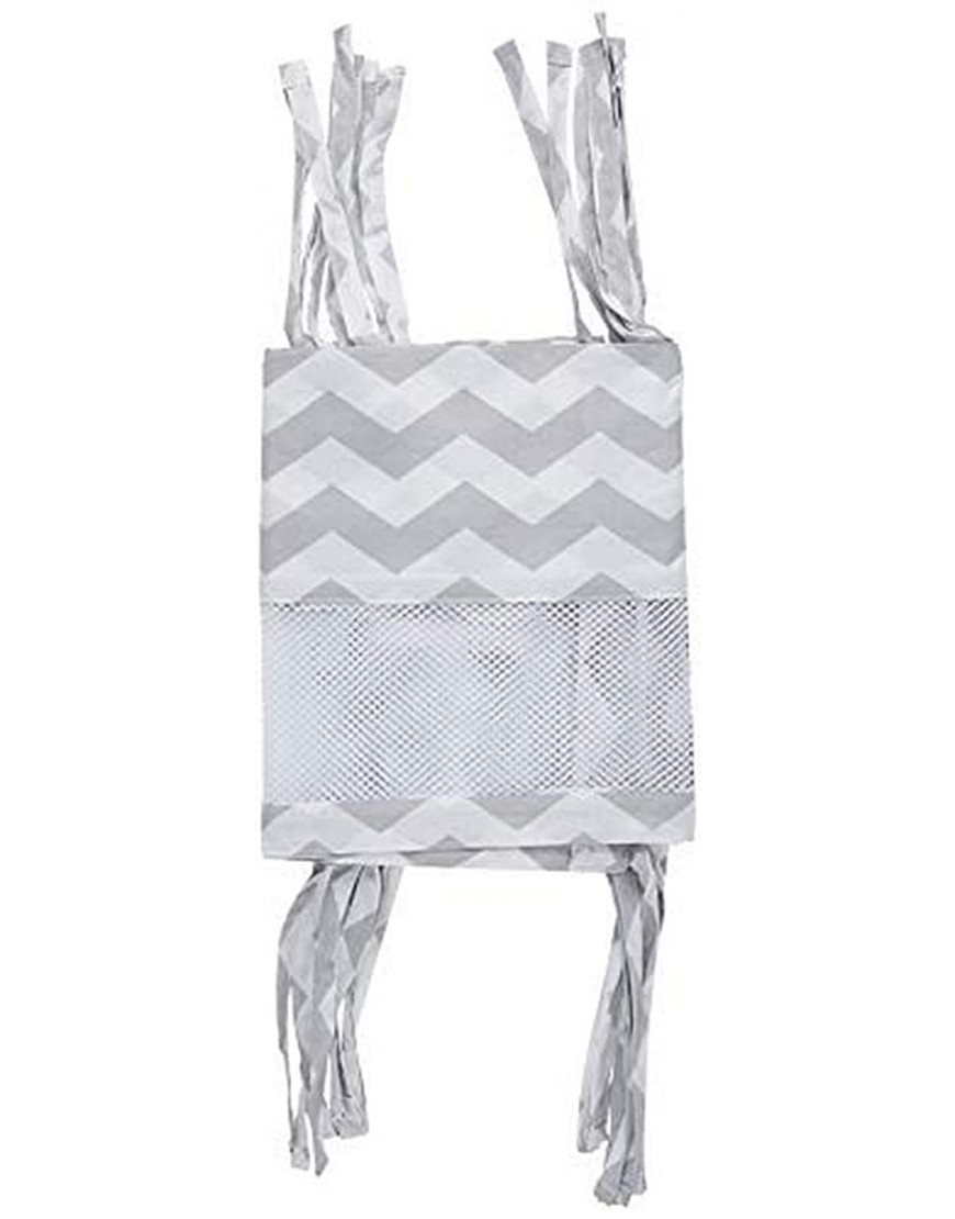 Little Love by NoJo Separates Collection Chevron Print Crib Liner Grey White - BYHGO9C76