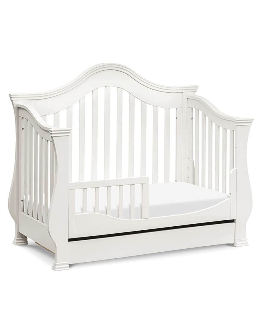 Million Dollar Baby Classic Ashbury 4-in-1 Convertible Crib with Toddler Bed Conversion Kit in White Greenguard Gold Certified - BGIEU21R9