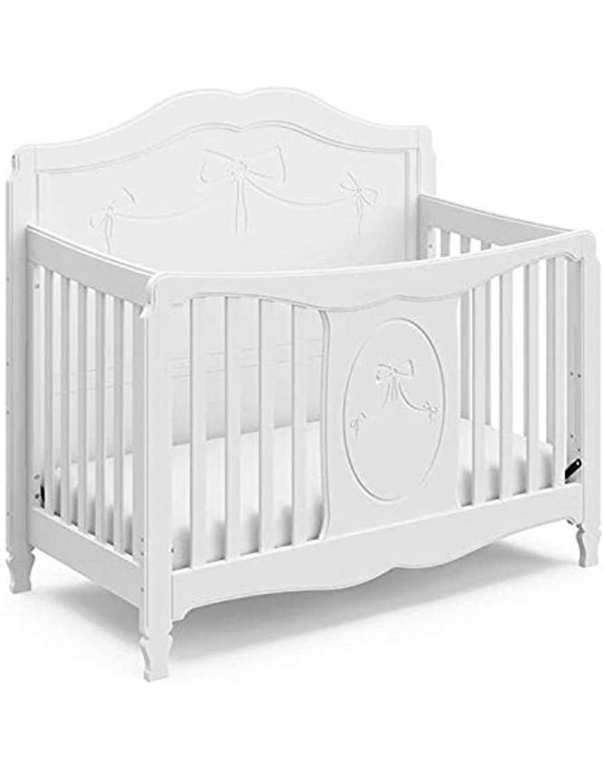 Pemberly Row 4-in-1 Convertible Crib in White Three Level Adjustable Mattress Height - BIQUL6V8N