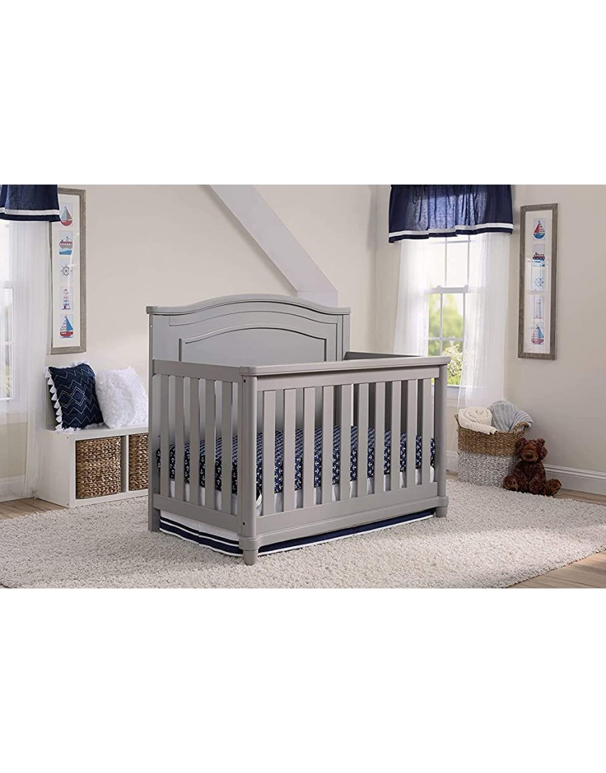 Simmons Kids Belmont All-in One 4-in-1 Convertible Crib and Rail Kit Greenguard Gold Certified Grey - BPJ0YPUEU