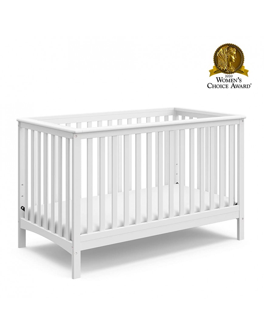 Storkcraft Hillcrest 5-in-1 Convertible Crib White – Converts from Baby Crib to Toddler Bed Daybed and Full-Size Bed Fits Standard Full-Size Crib Mattress Adjustable Mattress Support Base - BJRXDPW2J