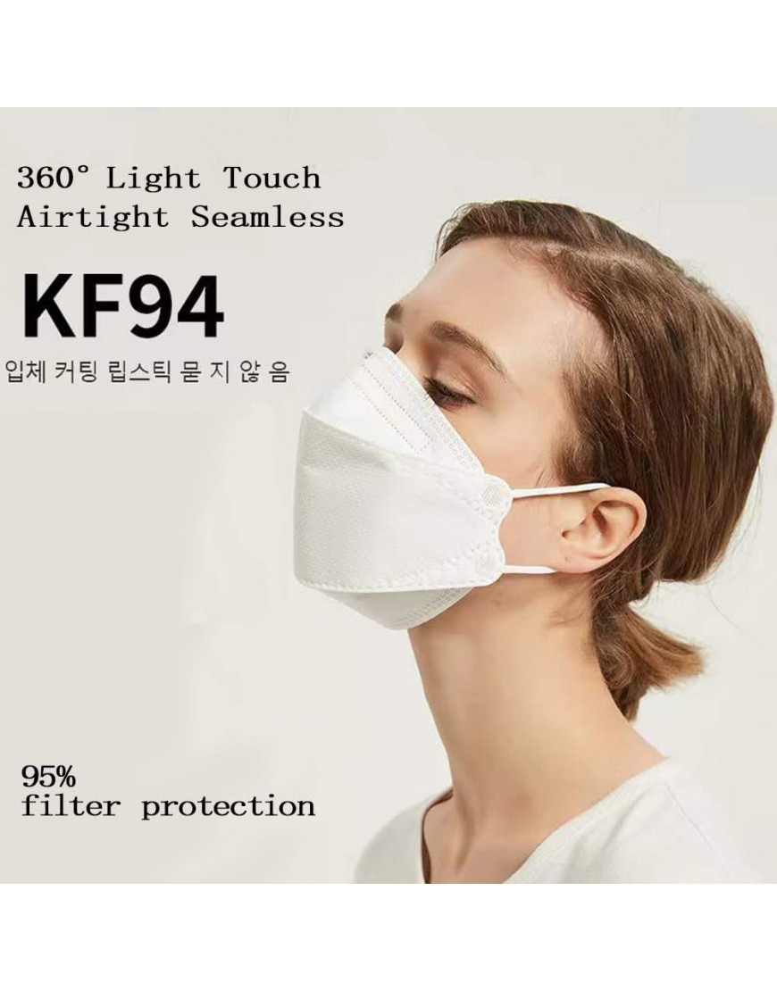 50 100PCS KF94 Face Mẵsk 3D Protective Premium Fish Type 4-Layer Protective & Breathable Cup Dust-Mẵsk for Women Men Outdoor 50PCS 5Color - BOS0G1R8U