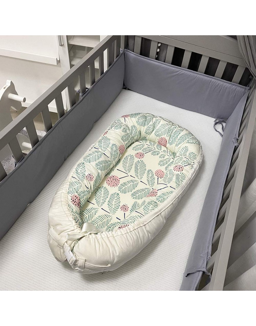 Baby Lounger Infant Baby Nest Bassinet Portable Crib Reversible Co Sleeping for Bedroom TravelWhite - BS13JT8V2