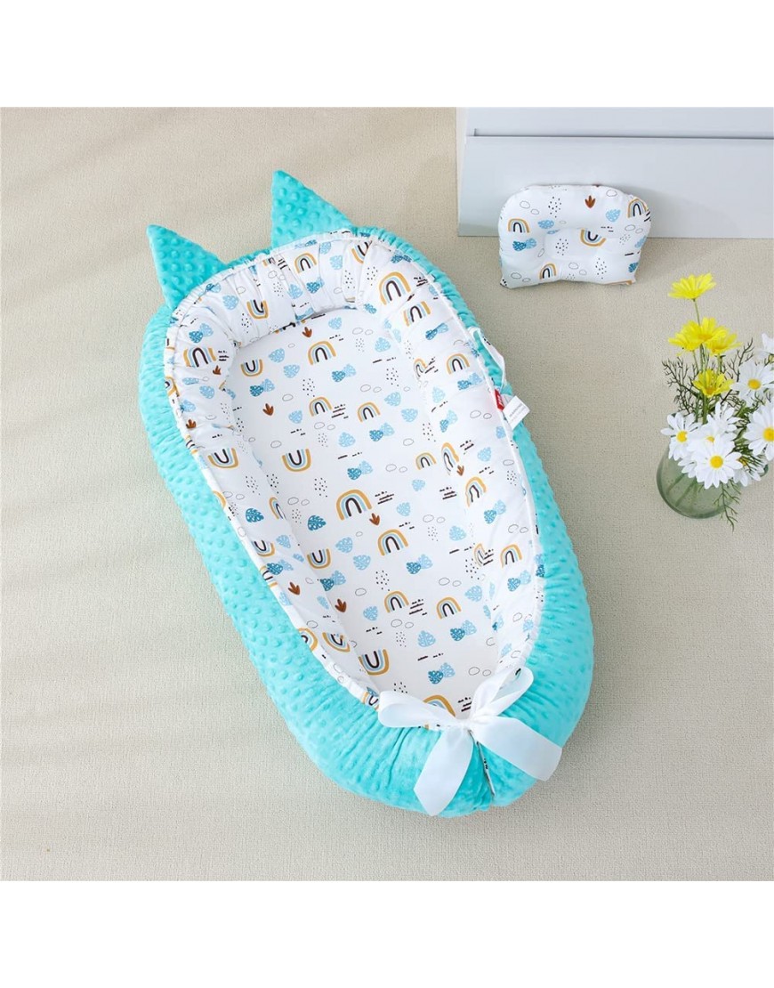 Baby Nest Travel Portable Baby Bed Newborn Crib Babies Lounger for 0-12 Months Baby Sleeping Infant Bassinet Snuggle Mattress Floor Seat D 50 * 85 - B0CPTF7W1